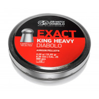 Пули JSB Diabolo Exact King Heavy MK II 6,35 мм, 2,2 грамм, 300 штук Пули JSB Diabolo Exact King Heavy MK II 6,35 мм, 2,2 грамм, 300 штук