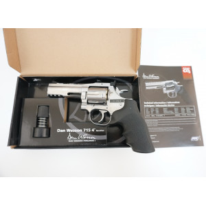 Пневматический револьвер ASG Dan Wesson 715-4 Silver (пулевой)