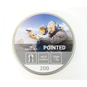 Пневматические пули Borner Pointed 6,35 мм, 1,4 грамм, 200 штук